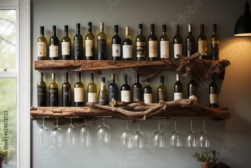 DIY Wall Mounted Wine Rack, Generative AI