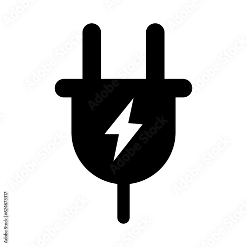 Electric plug icon vector, electric plug icon flat trendy style isolated on white background.