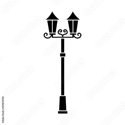 Street light vector icon. Street lighting illustration sign. Flashlight symbol. lamp logo. © Denys