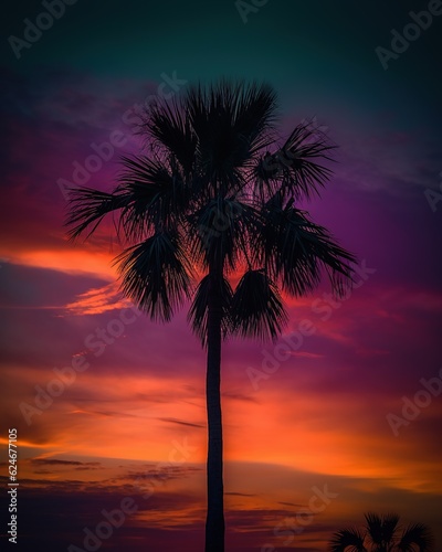 palm trees at sunset