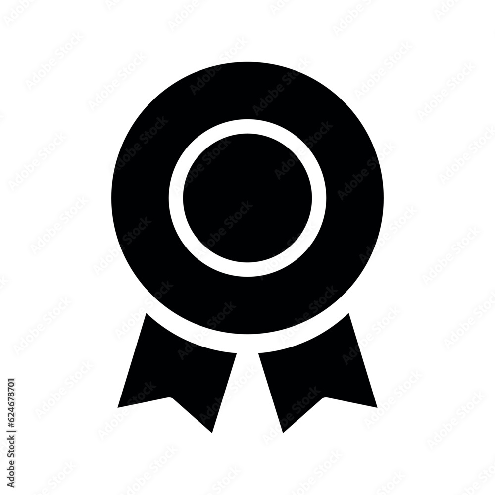 Illustration vector graphic icon of Medal. Solid Style Icon. Sport Themed Icon. Vector illustration isolated on white background. Perfect for website or application design. Illustration vector graphic icon of Medal. Solid Style Icon. Sport Themed Icon. Vector illustration isolated on white background. Perfect for website or application design.