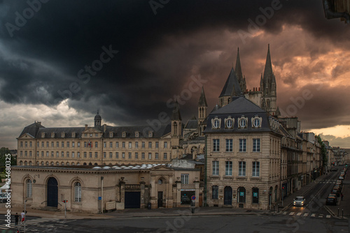 Obraz na płótnie Abbaye aux hommes de Caen, Calvados, France. w salonie
