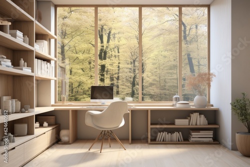 Minimalist Inspired Home Office, Generative AI 