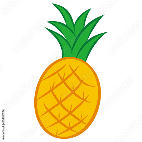 Pineapple Drawing Doodle Line Art Cartoon Illustration Vector