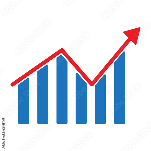 financial growth graph icon illustration