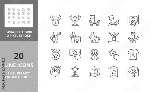 awards 64px and 256px editable vector set