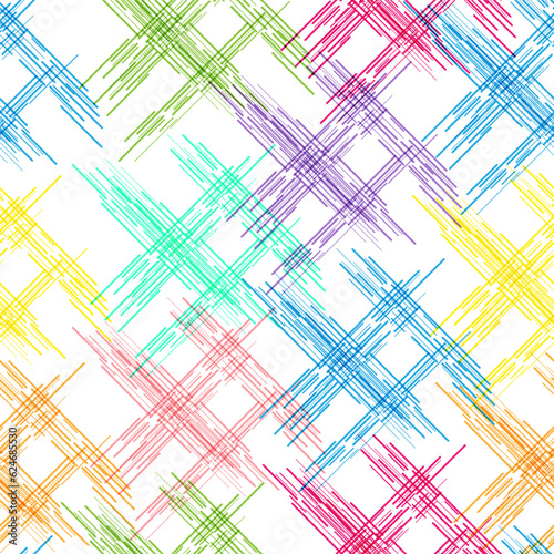 set of patterns with geometric intersecting elements for banners, covers, textures, textiles and simple backgrounds in a minimalist style