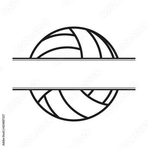 Volleyball Monogram silhouette, Volleyball Monogram Vector, Volleyball Logo illustration, Sports Monogram Vector, Sports Logo silhouette, Sports Logo illustration, illustration Clip Art, vector