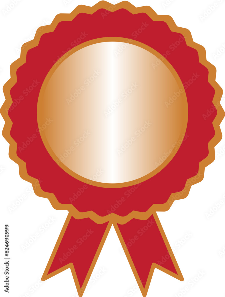 bronze medal badge icon illustration bronze medal badge icon illustration