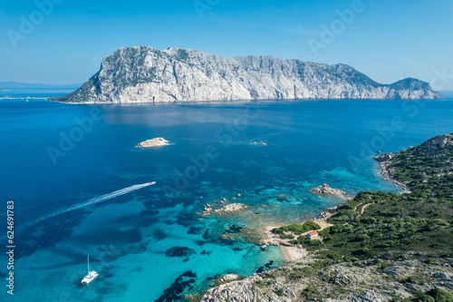 Italia, Sardegna: Isola di Molara e l'isola di Tavolara sullo sfondo photo