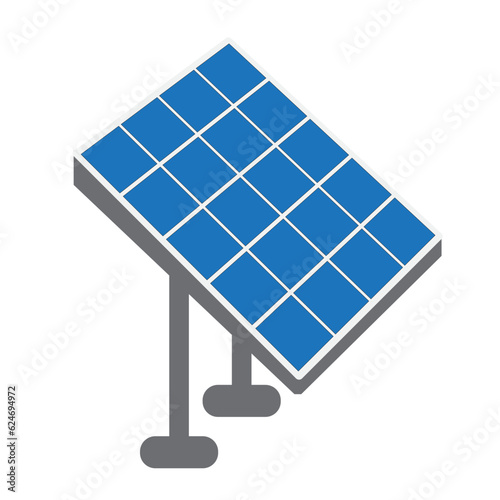 solar panel isolated on white