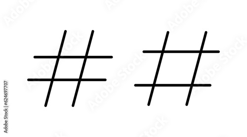 Hashtag icon vector. hashtag simbols