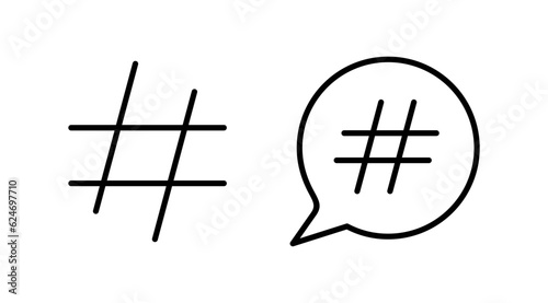 Hashtag icon vector. hashtag simbols