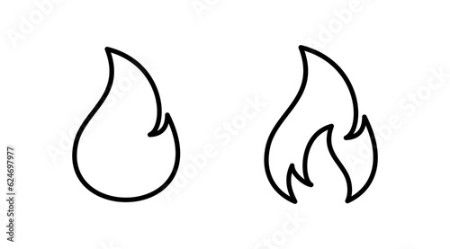 Fototapeta Naklejka Na Ścianę i Meble -  Fire icon vector. fire flame icon