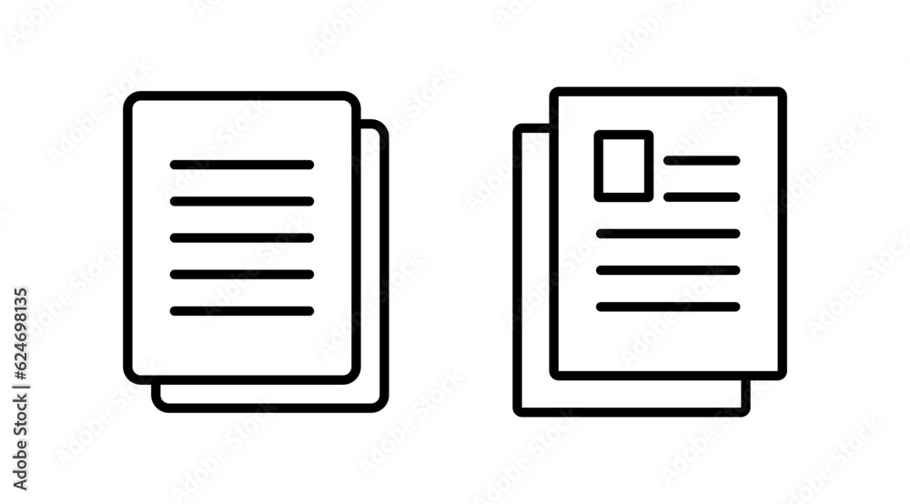 Document icon vector. Paper icon. File Icon Document icon vector. Paper icon. File Icon