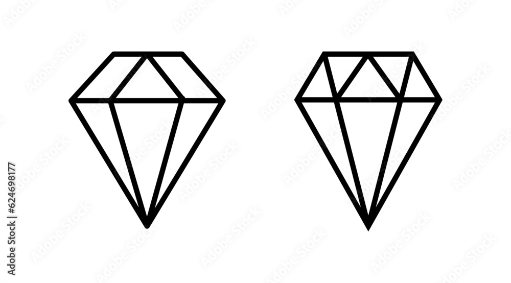 Diamond icon vector. gem icon. crystal stone Diamond icon vector. gem icon. crystal stone