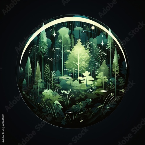 forest inside a glass ball © Fotostockerspb