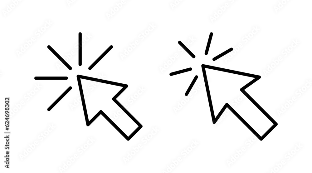 Click icon vector. cursor icon vector. pointer sign Click icon vector. cursor icon vector. pointer sign