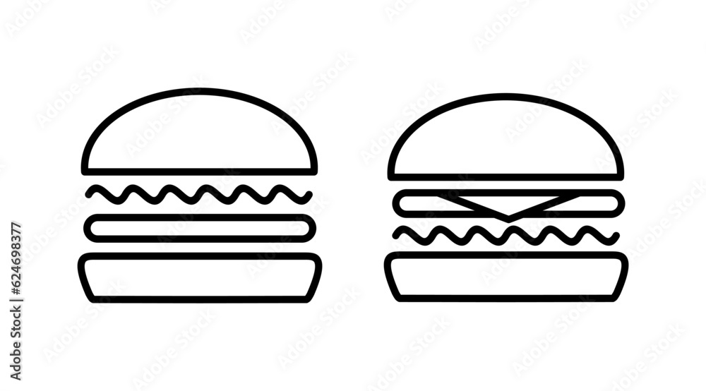 Burger icon vector. hamburger logo icon. fast food icon Burger icon vector. hamburger logo icon. fast food icon
