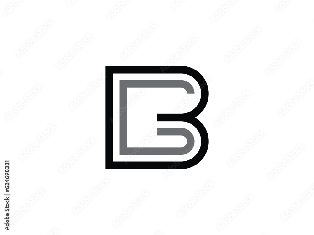 modern letter GB or BG monogram logo design modern letter GB or BG monogram logo design