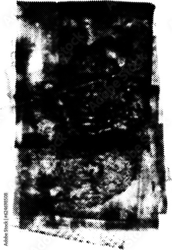 Halftone vector ink texture