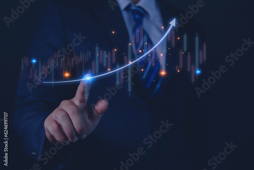 Stock market or forex trading charts and candlestick charts are ideal for financial investment ideas. Economic trends for all business ideas and art designs. 