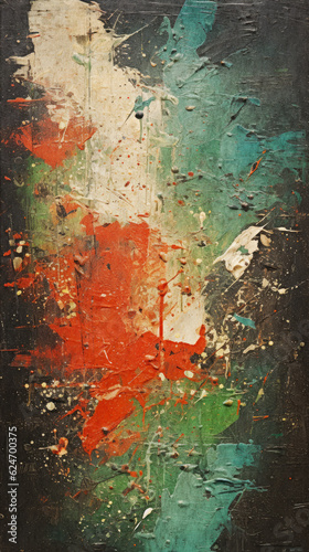 Grunge vertical wall background with stains and splashes of paint