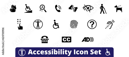 Accessibility icon set