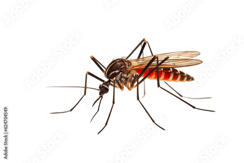 Mosquito Side View Isolated on Transparent Background. Generative AI