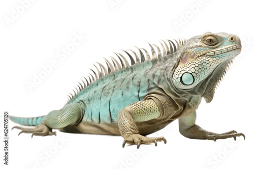 Isolated Iguana on a Transparent Background. Generative AI © Haider