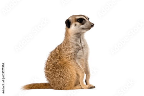 Isolated Meerkat on a Transparent Background. Generative AI © Haider