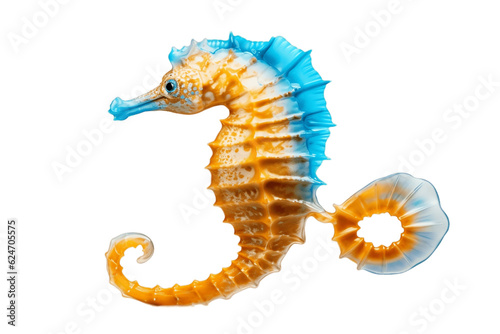Isolated Seahorse: Ocean Marine Animal on Transparent Background. Generative AI © Haider