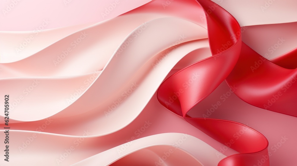 Breast cancer awareness background, Carcinoma awareness month in octorber. Generative Ai