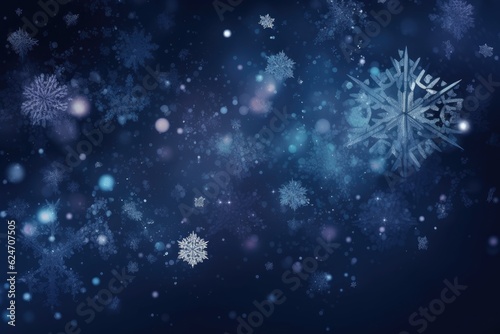 Magical winter background with beautiful snowflakes.