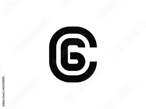 modern letter GC or CG monogram logo design