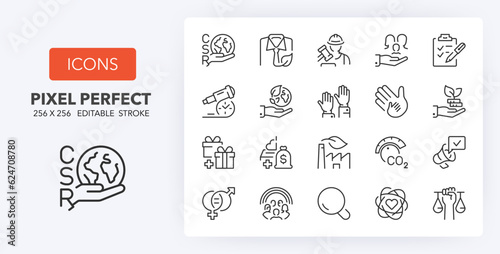 CSR line icons 256 x 256