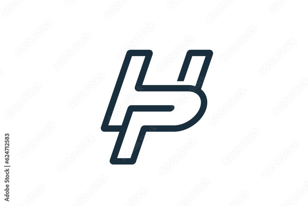 modern letter h and p logo design vector modern letter h and p logo design vector