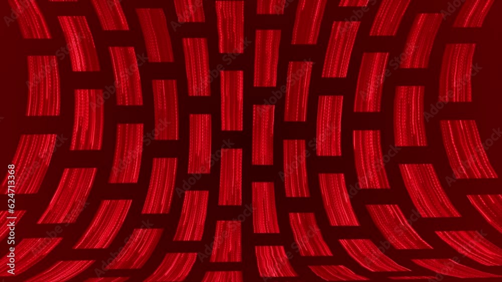 3D rotating box pattern background, red 3d background