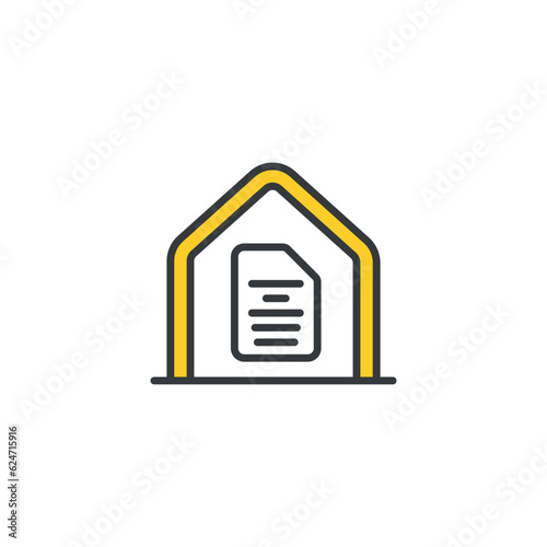 Data Address icon design with white background stock illustration