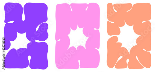 Brutalist abstract geometric shapes and grids. Brutal contemporary figure star oval spiral flower and other primitive elements. Swiss design aesthetic. Bauhaus memphis design