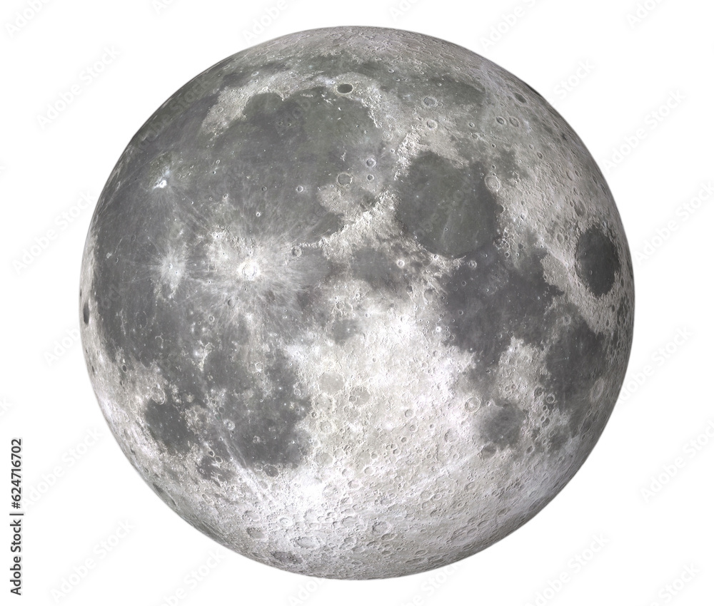 Full Moon "Elements of this image furnished by NASA ", png isolated background, transparent backdrop - obrazy, fototapety, plakaty 