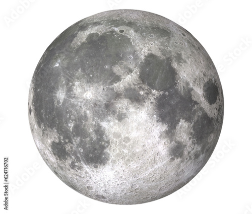 Obraz na plátně Full Moon Elements of this image furnished by NASA , png isolated background,