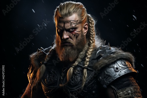 Viking warrior angry. Generate Ai © nsit0108