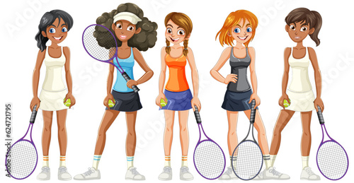 Women Tennis Players Characters