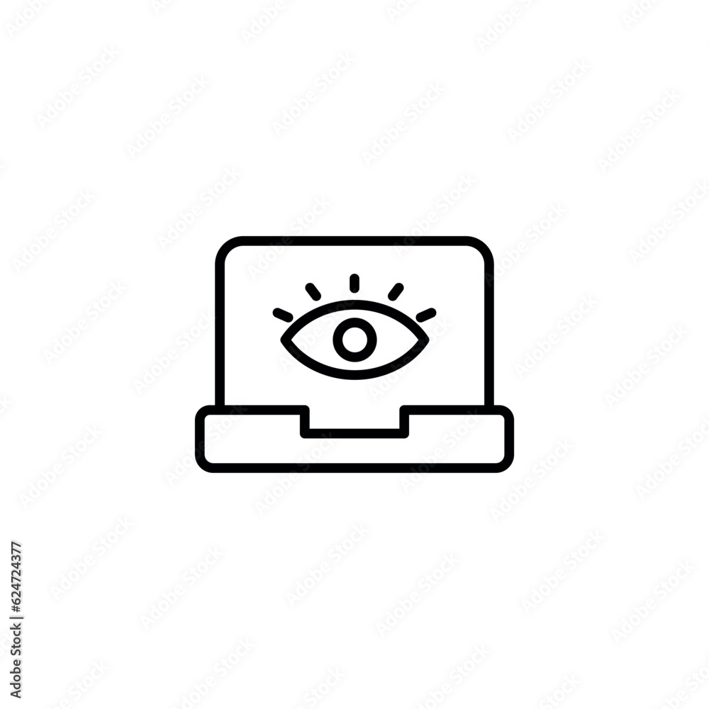 Monitoring icon design with white background stock illustration