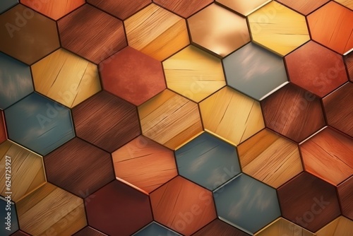 3d rendering of hexagon shape