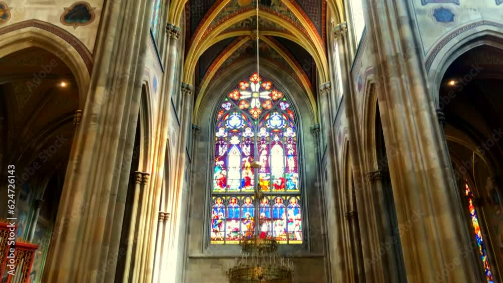 Inside a beautiful church in Vienna Austria