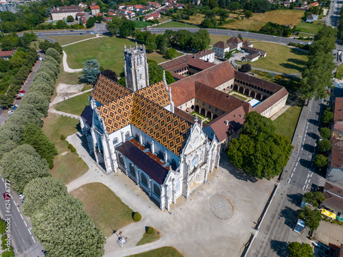 Monastère de Brou à Bourg en Bresse en drone  photo
