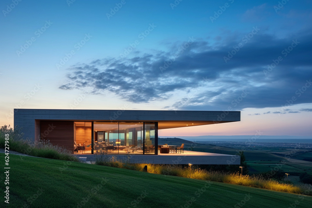 Obraz premium Luxurious Villa in the Heart of Nature