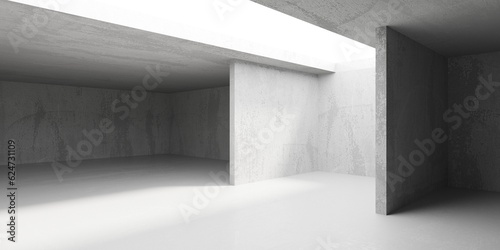 Abstract architecture interior background. Modern concrete room